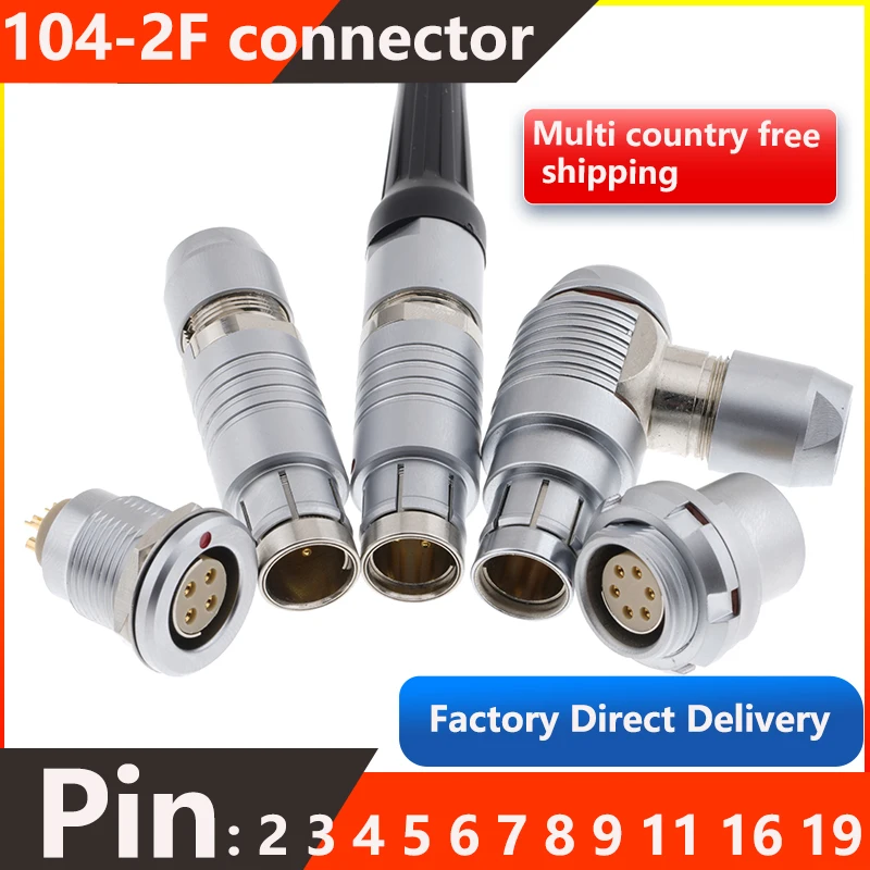 Fisher 104.2F. S, WSO, DEE, D, plugs Socket. 2 3 4 5 6 7 8 9 11 16 19 pin Push pull self-locking aviation connec