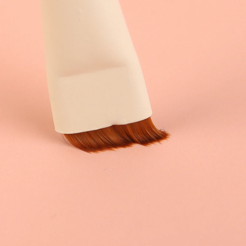 1 cepillo para cejas plano de ángulo fino ultrafino debajo de los ojos, cepillo para detalles precisos, cepillo delineador de ojos con hoja mejorada