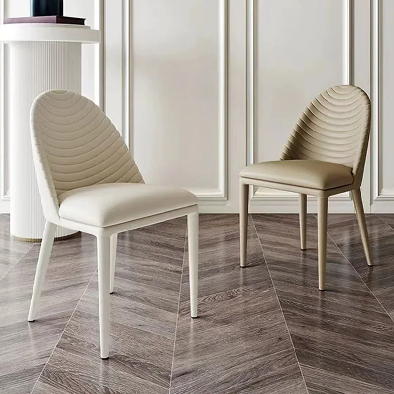 طاولة طعام ذات بلاطة صخرية فاخرة وخفيفة الوزن ومجموعة كرسي طاولة طعام حديثة وبسيطة على الطراز الكريمي #4