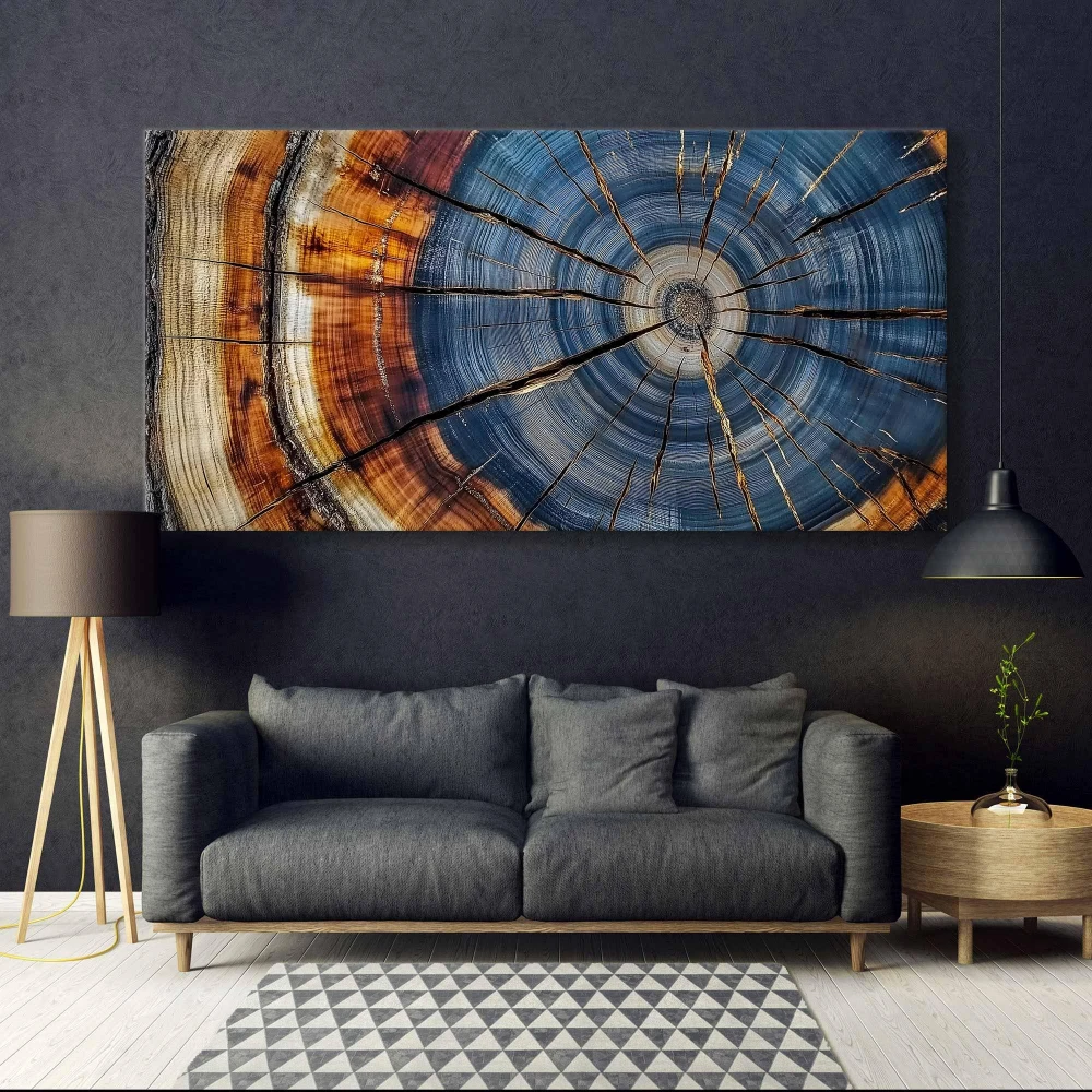 

Colorful Tree Rings Canvas Print Poster Elegant Natural Wall Art Room Decor Great Design Solution for Echo Reduction Gift Poster