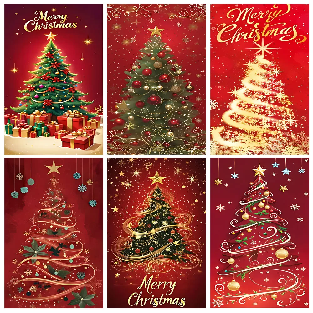 

Merry Christmas Theme Party Decoration Door Banner Red Christmas Tree Snowman Background Photography Indoor Outdoor Supplies