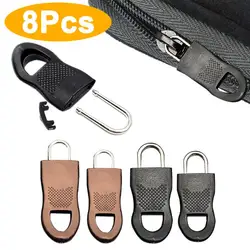 8Pcs Replacement Zipper Pull Puller End Fit Rope Tag Clothing Zip Fixer Broken Buckle Zip Cord Tab Bag Suitcase Backpack Tent