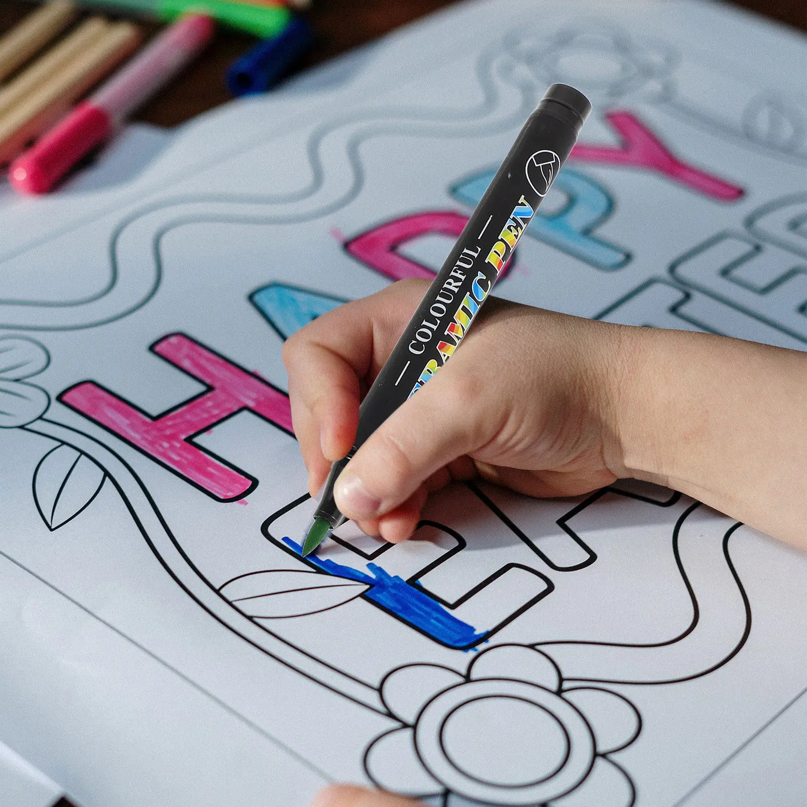 

Набор из 12 маркеров с мягким керамическим наконечником для рисования по стеклу, фарфору, для DIY-проектов, скрапбукинга, дневников и творчества, тонкий наконечник