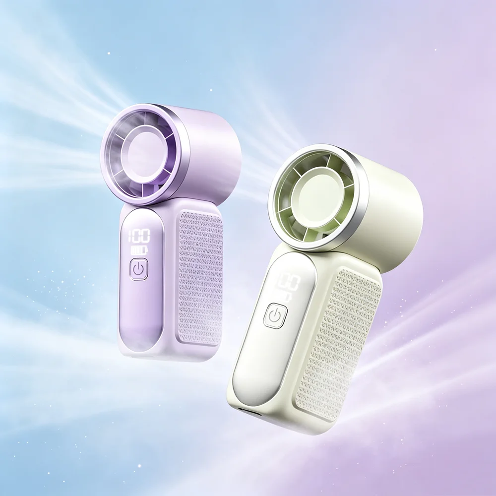 Fast-charging Technology Ensures That Portable Fans Are Ready To Use After A Short Charge.