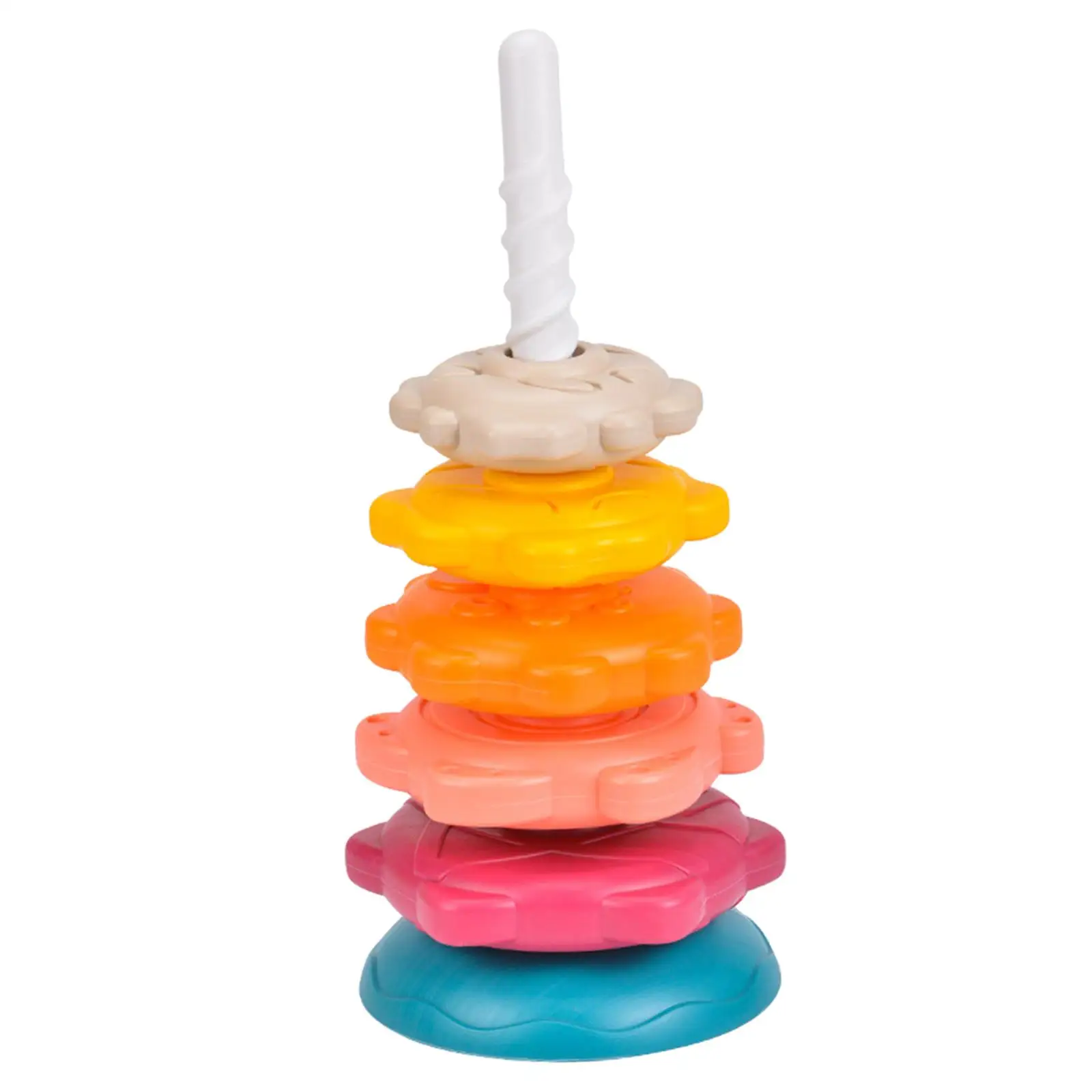 Colorful Rainbow Tower Early Education Sensory Toy Baby Toy Stack Toy for Boy and Girls Kids Valentine's Day Gift for Kids