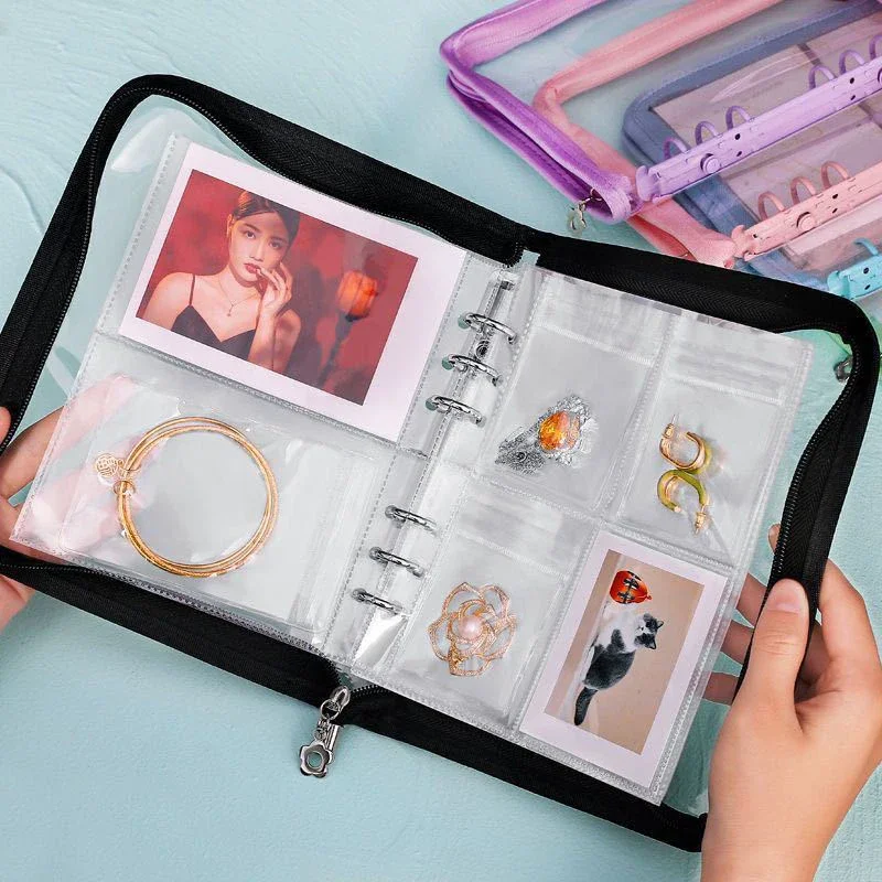 Jewelry Zipper Organizer/Portable Transparent Jewelry Necklace Bracelet Earrings Anti-oxidation PVC Storage Bag