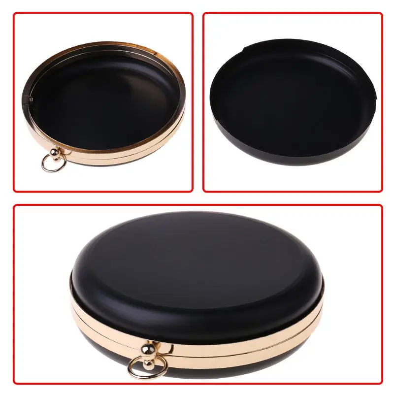 18cm Metal Clasps Dinner Round Box Purses Frame Handles for DIY Handbags Kiss Twisted Lock Buckle Tone Bag JA11 21 Dropshipping