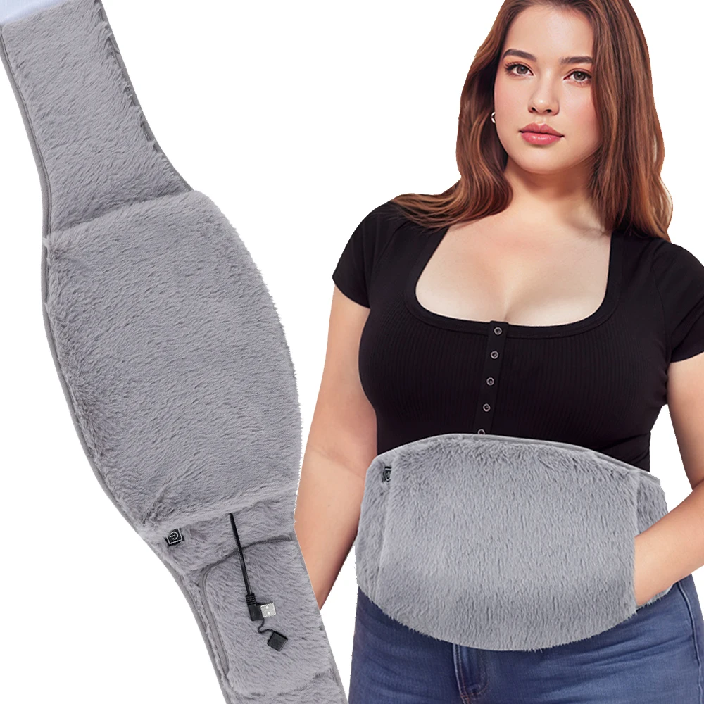 

Electric Heating Waist Belt 3 Gear Temperature Abdominal Massager Menstrual Heating Pad Hand Belly Warmer Belt Fits All Body