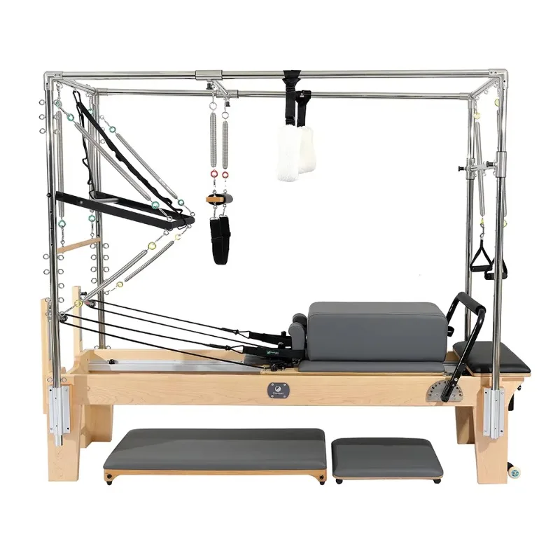 YTYIN مخصص بيلاتيس المصلح 3 في 1 معدات الصالة الرياضية سرير أساسي متعدد الوظائف لتمارين اللياقة البدنية المنزلية