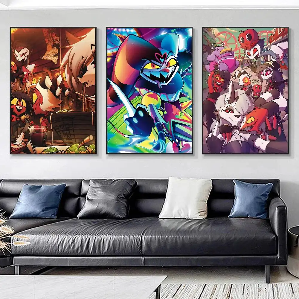 Cartoon Anime H-Helluva Cartoon B-Boss Posters HD Print Vintage Wall Art Decor for Home Study Room