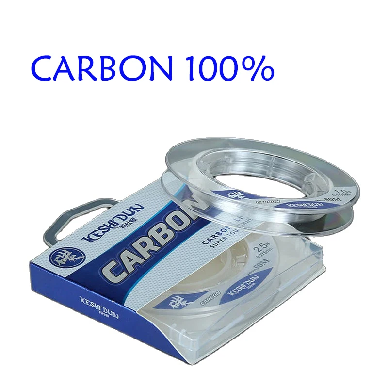 50M 100% Carbon Fishing Line Japanese Imported Carbon Fiber Fishing wire  Monofilament Sinking Line Sea Fishing FluorocarbonLine