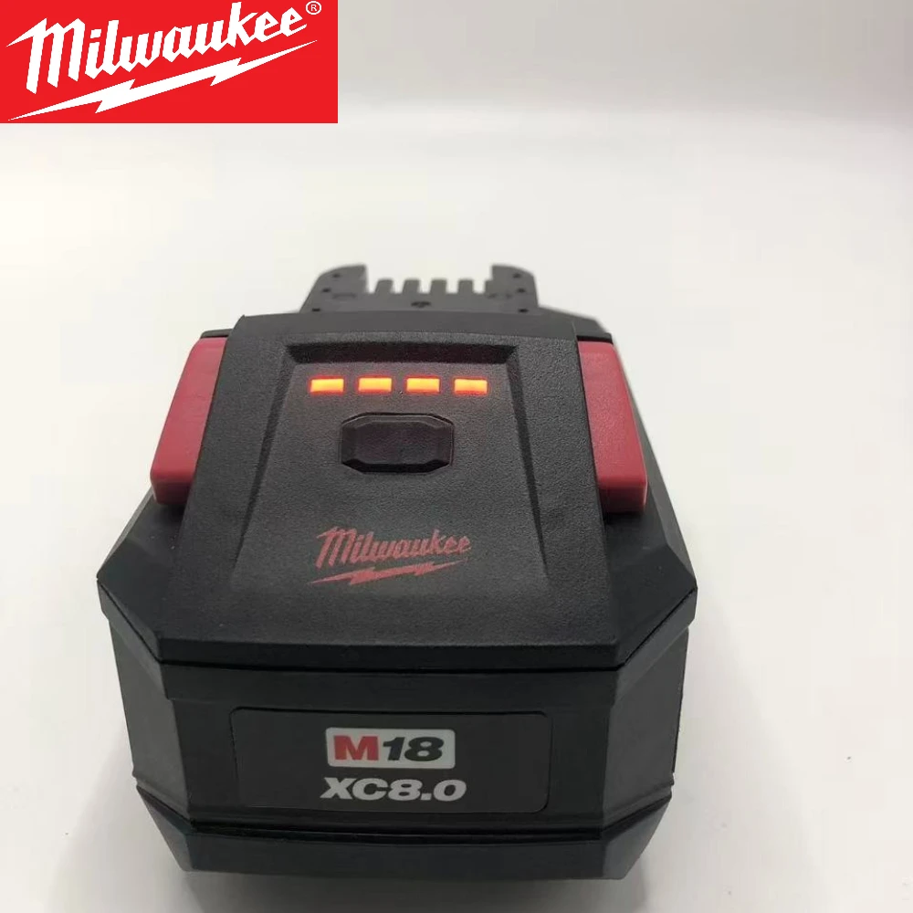 

Original Milwaukee M18 6.0Ah 18V Battery M18B6 M18B5 Suitable for Milwaukee Power Tools Rechargeable Lithium Battery