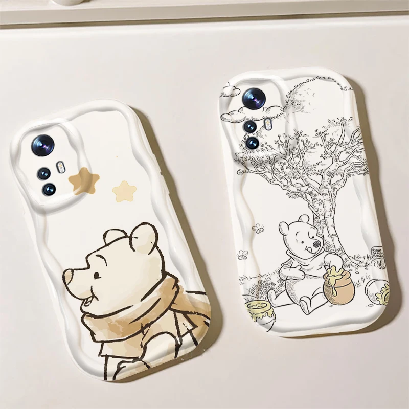 Cute Winnie The Pooh For Xiaomi Mi 14 12 12T 11 Lite Poco X6 X5 X4 X3 M3 F4 Pro GT NFC 5G Wave Oil Soft Phone Case