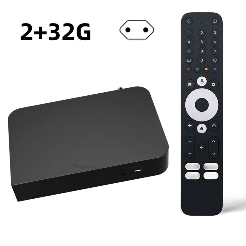 S905Y4B 2.4G WiFi Compatível com 4K Assistente Remoto Player Remoto Player Intelligent Top Box Streaming 2G 32G