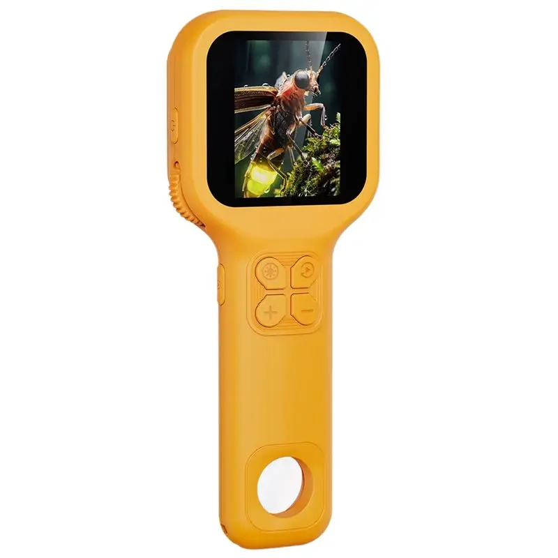 IALJ-Microscope 2.4-Inch 500X Magnification 8 LED Lights Adjustable Focus 5-300Mm For Children