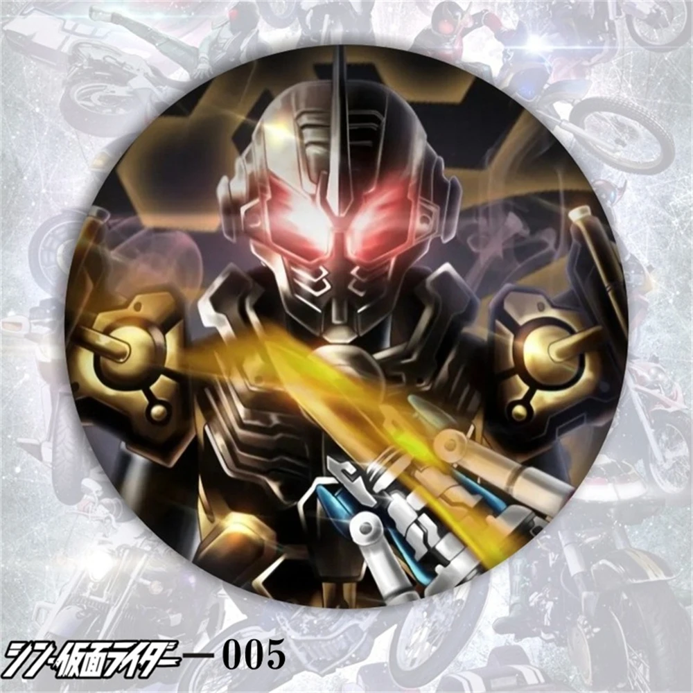 58mm Anime Mascherato Kamen Rider Riderman COSTUME Cosplay Distintivo Pin SPTE Spilla in banda stagnata Prop Gilf
