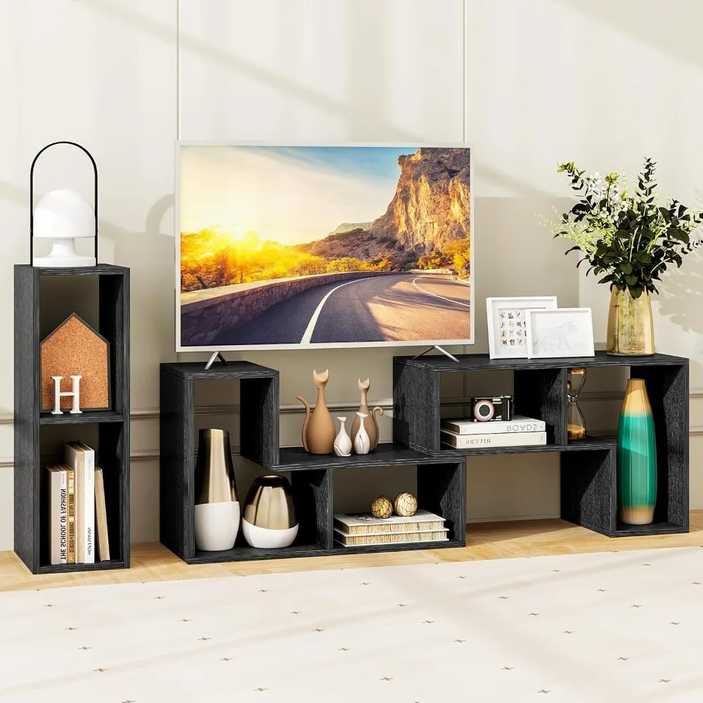 Modernes, minimalistisches Entertainment-Center für 50-65-Zoll-Fernseher, freier Kombinationskonsolenständer, TV-Tisch mit Raum zur Aufbewahrung usw