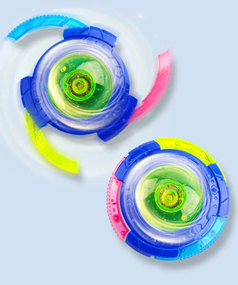 UFO Blinkende Flügel Kreisel Kinder Gyro Leuchten Spielzeug Kinder LED Musik Gyroskop Launcher Rotierenden Spielzeug Spaß Geburtstag Party Gefälligkeiten – Detail 5