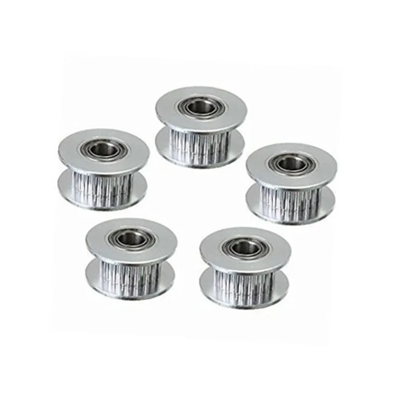 GT2 Idler bantalan katrol waktu 20 T(20 gigi) 5mm lubang 20 gigi cocok untuk 6mm sabuk Reprap pencetak 3D (10 buah)