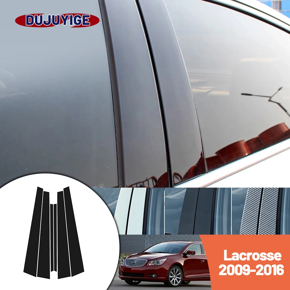 

Bright black carbon fiber door and window B C Pillar sticker suitable For Buick Lacrosse 2009-2016 2010 2011 2012 2013 2014 2015