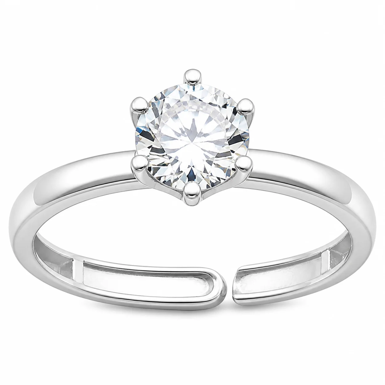 Adjustable open-end ring crafted in alloy with pavé zircon inlay featuring constellation crown heart flower motifs exotic univer