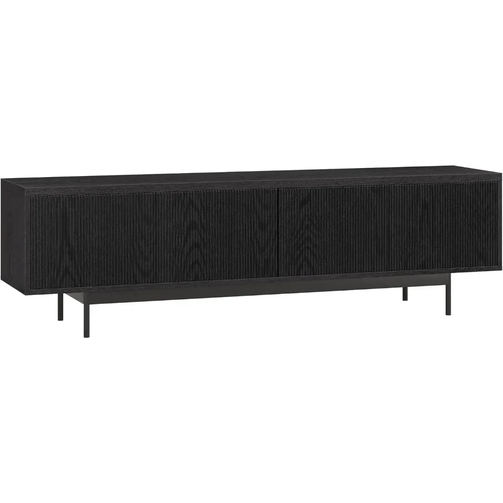 Whitman TV Bench with Handcrafted Black Grain Finish, 15.5 inch (D) x 70 inch (W) x 20 inch (H)