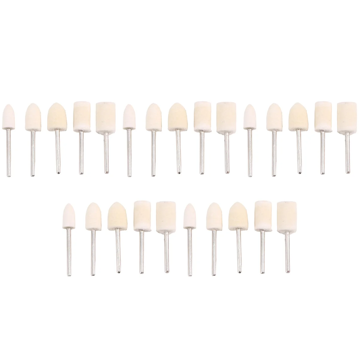 Felt Polishing Buffing Pad Set, lustrando cabeça, ferramentas rotativas para acessórios Dremel, 25pcs