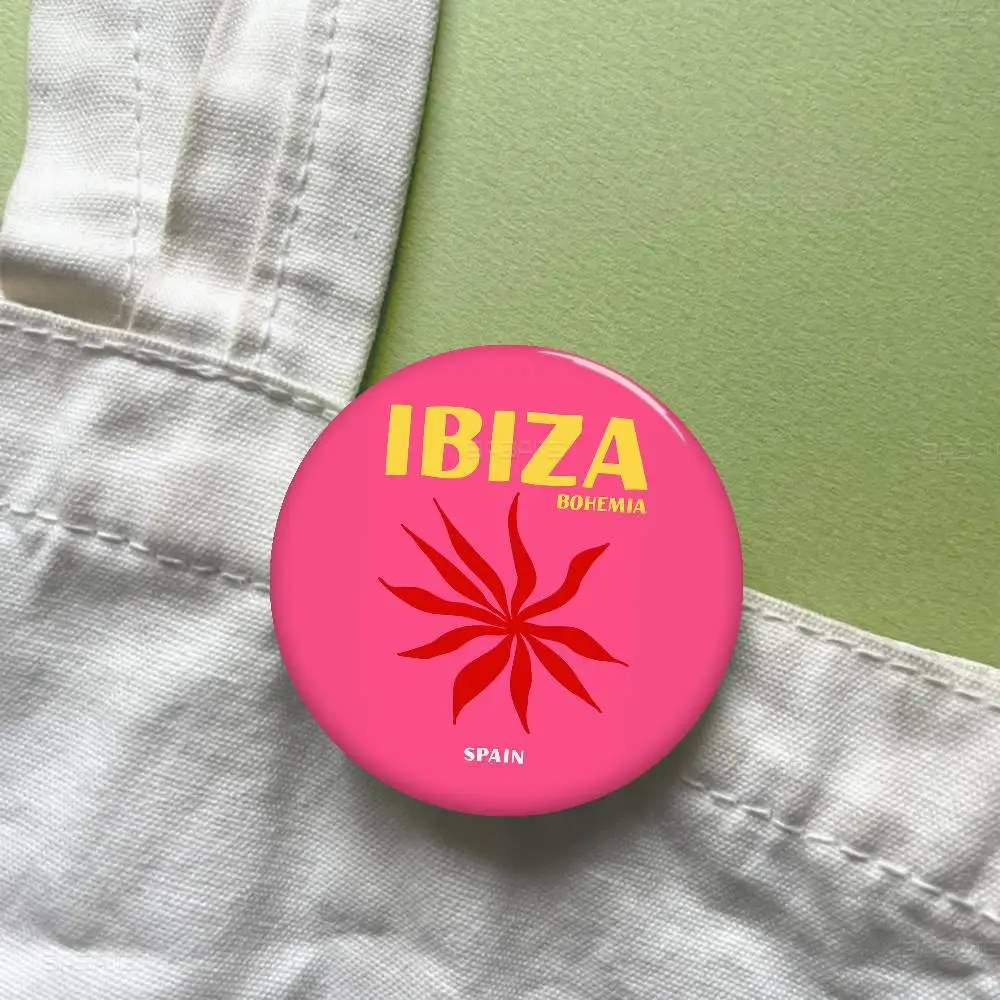 ميامي بيتش إيبيزا كابري بوندي ميكونوس صفيح لينة زر دبوس بروش شارة معدنية مخصصة مجوهرات اكسسوارات قبعة حقيبة التلبيب