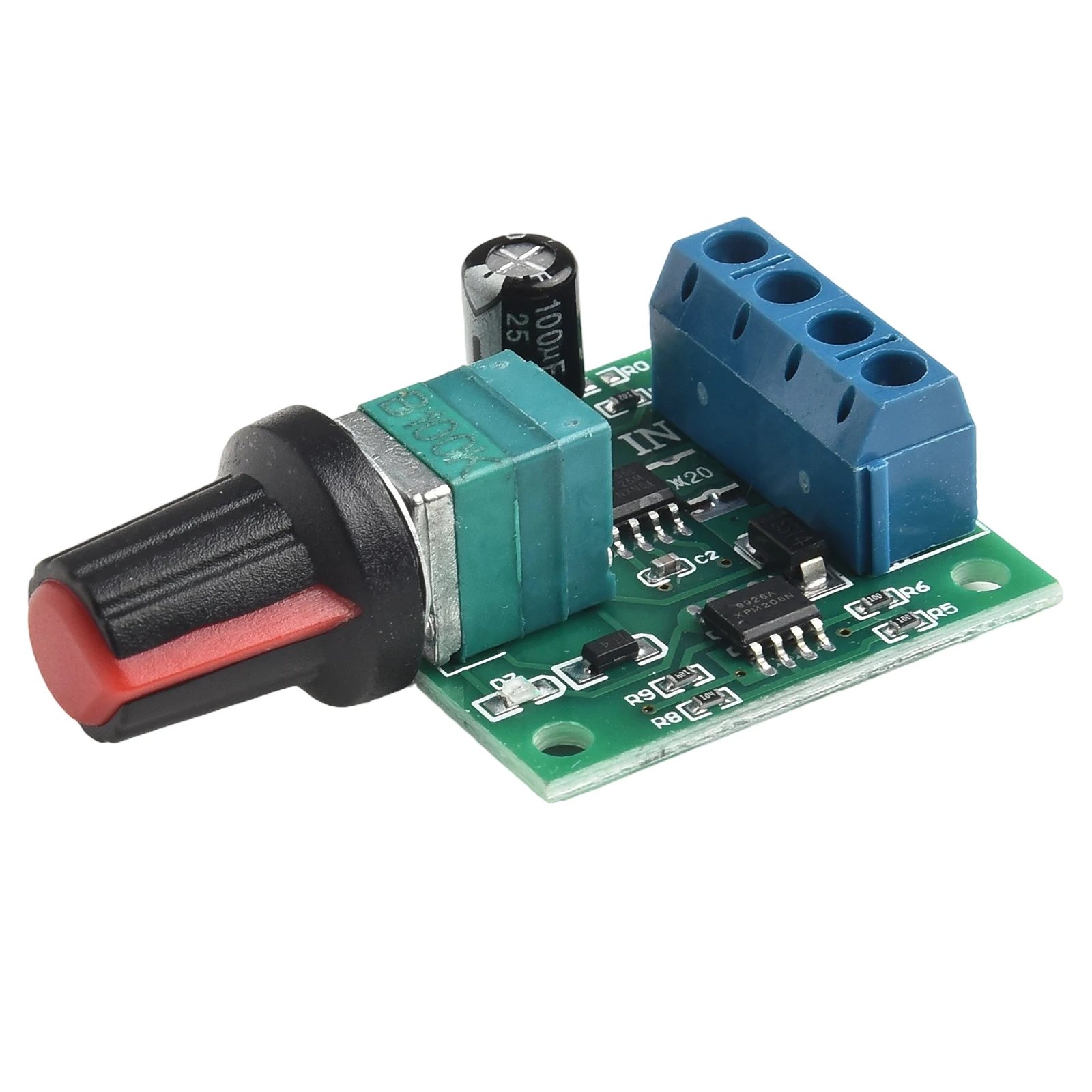 Speed Controller Regulator DC Motor Governor 2A 32x32x15mm Potentiometer Mode Adjustable Barrier Terminal Block