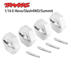 4 Pieces RC Cars Upgrade Aluminum Alloy Wheel Hub Adapter 7154 12mm Hex Diamete For Hobby 1/16 Scale Traxxas Slash