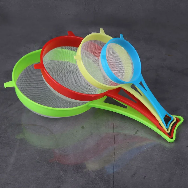 Set of 4 Multi-purpose Mesh Filter with Handle - Perfect for Tea Juice Flour Soy Milk Etc - Kitchen Gadgets Easy To Filter