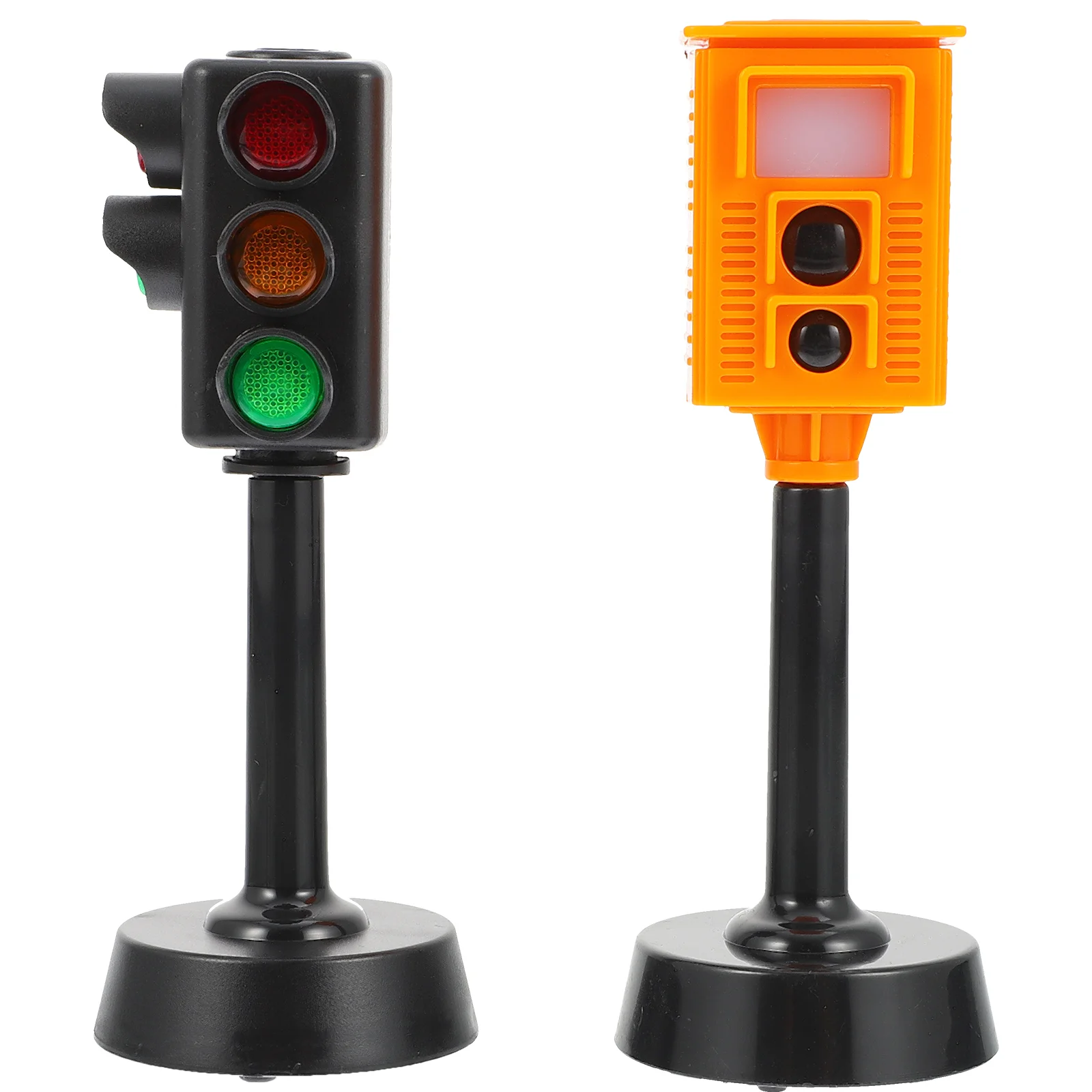 2 Pcs Traffic Light Toy Kids Signs Toys Model Signal Lamp Signals Rural