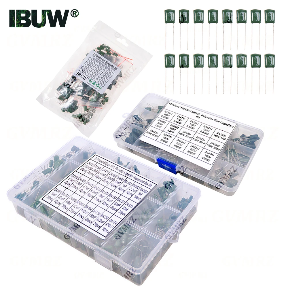 Polyesterfolienkondensator-KIT 330PF 470PF 560PF 102 222 472 103 223 333 473 104 1NF 2,2NF 10NF 22NF 47NF 100NF 0,1UF