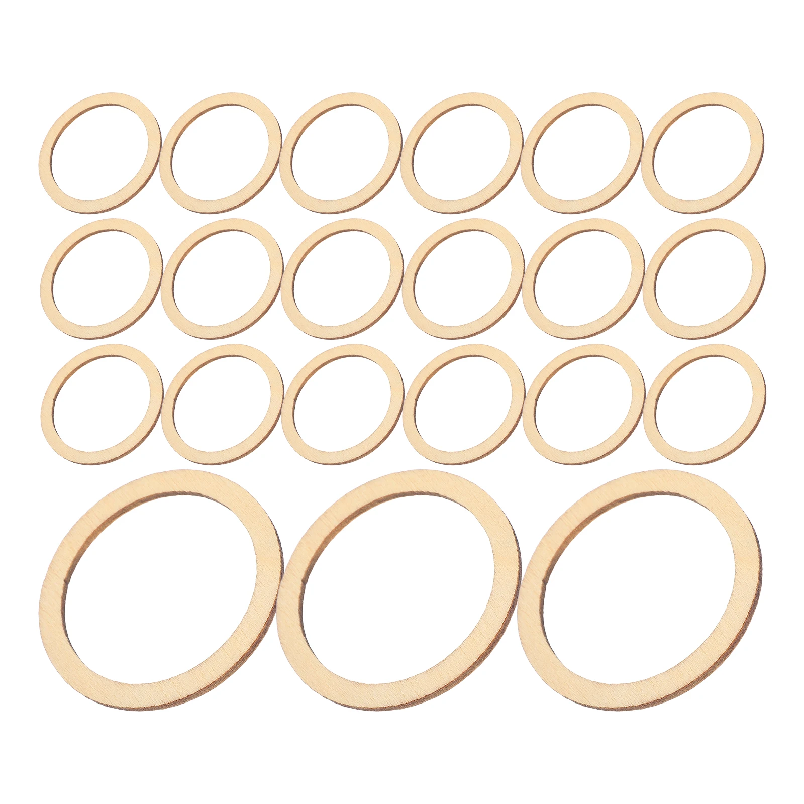 

100 Pcs Circle Wooden Pieces Hollowed Slice Round Shape Wood Chip Scrapbooking Embellishments Craft Decor DIY Projects Sewing