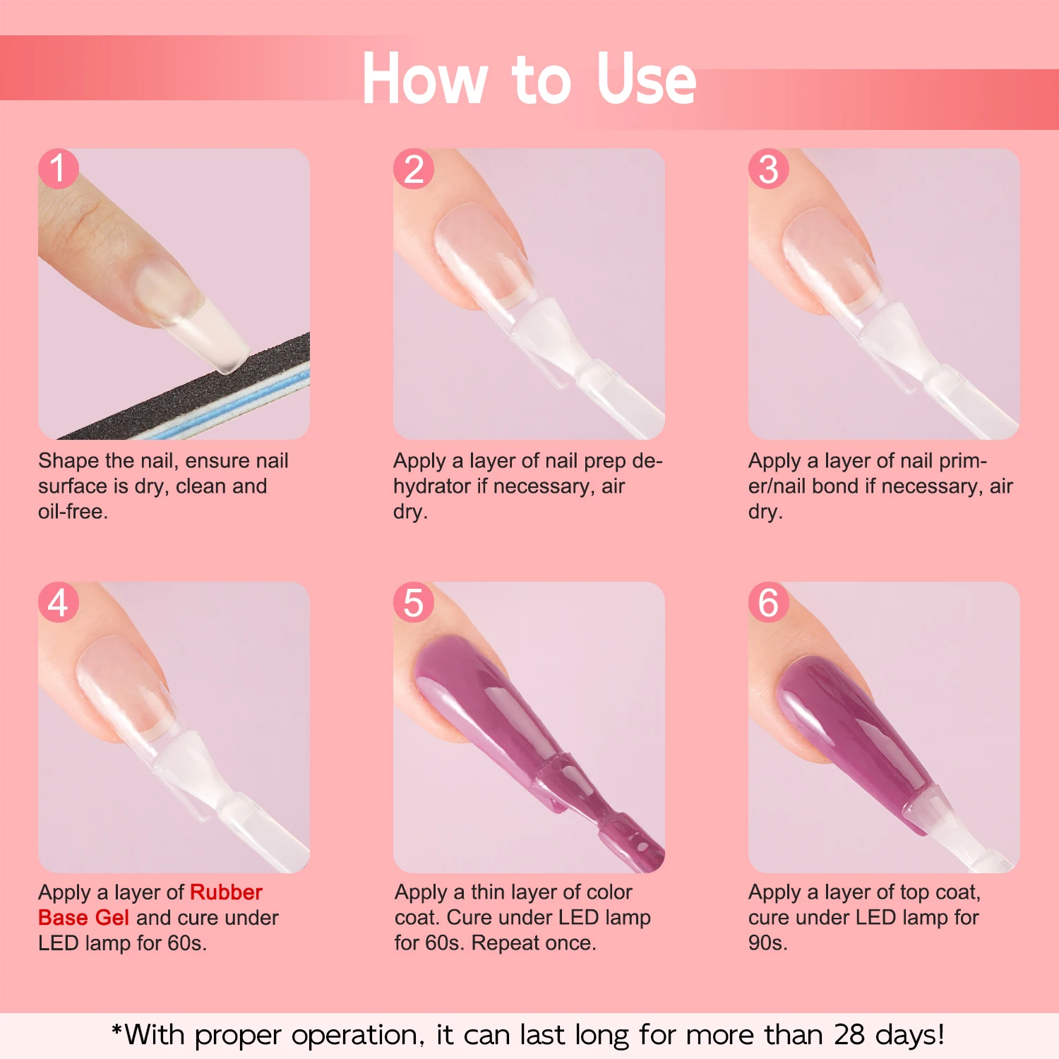 15ml Rubber Base Coat, High Adhesion Soak Off Base Gel Nail Polish, Easy to Apply for Starter Beginner Home Salon Nail Manicure