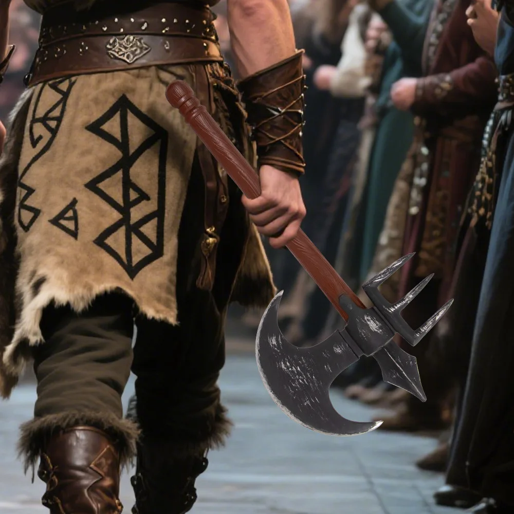 70x35cm New Arrival PU Foam Realistic Viking Axe Cosplay Party Prop