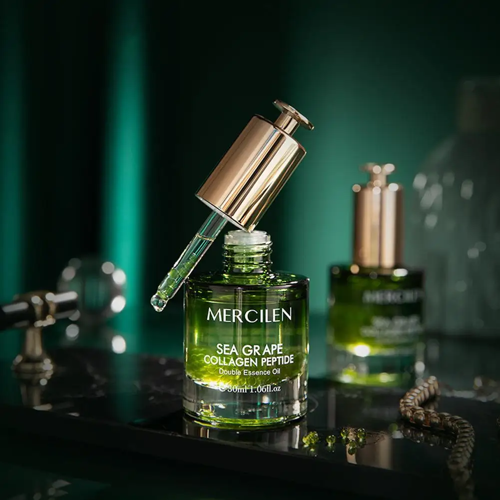 Sea Grape Collagen Peptide Double Essence Oil Skin Care Moisturizing Brighten Firming Lifting Korean Facial Skin Care Products