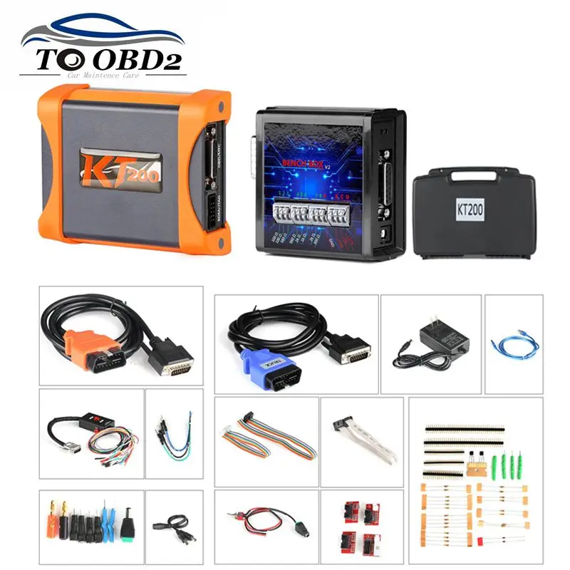 Newest Professional KT200 ECU Programmer Tuning DTC Code Removal/OBD2 Read and Write/MulitIple Protocles Maintenance VR File