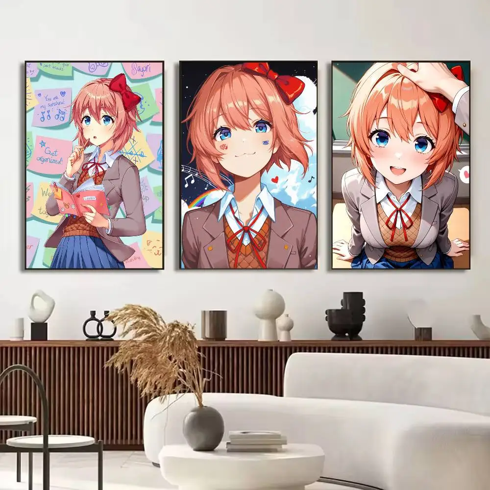 DDLC-C Girl S-Sayori Poster HD Quality Wall Art Retro Posters For Home Room Wall Decor Self
