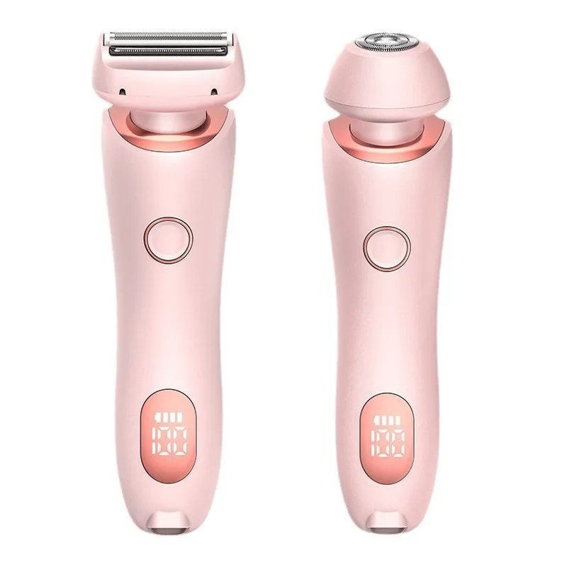 

2 In 1 Painless Hair Removal Rechargeable USB Trimmer Women Body Razor Face Leg Armpit Bikini Pubic Shaver Hair Remover