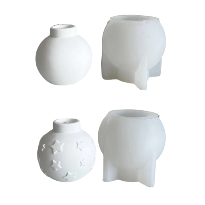 Ornament Molds Holder Molds Silicone Texture Candlestick Moulds for Craft