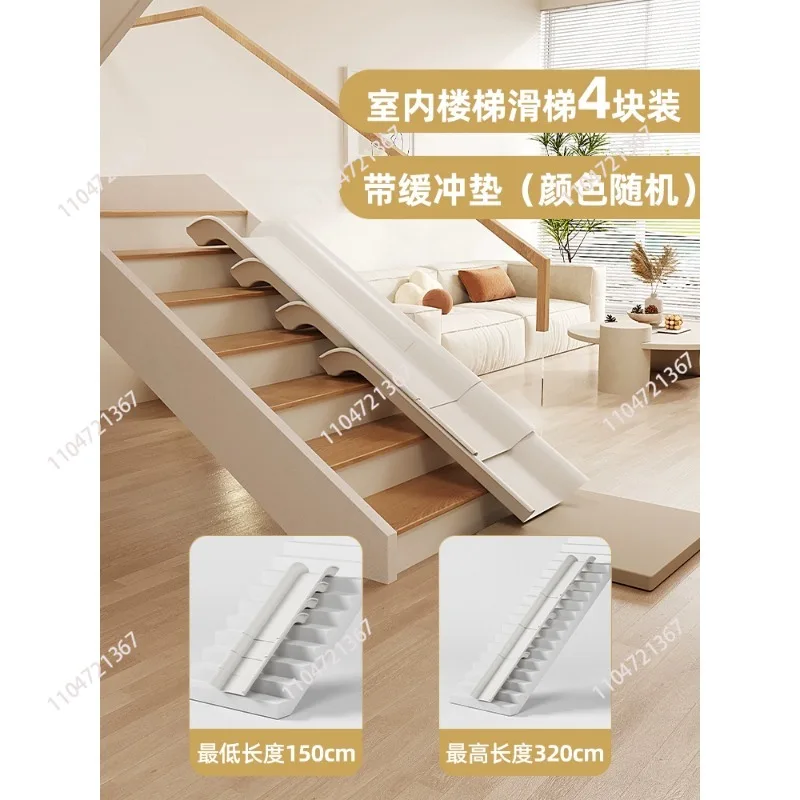 

4 for Stairs in House, Couch Slide, Indoor Playground, Stair Mounted Kids Indoor Home Staircase Slide Playset