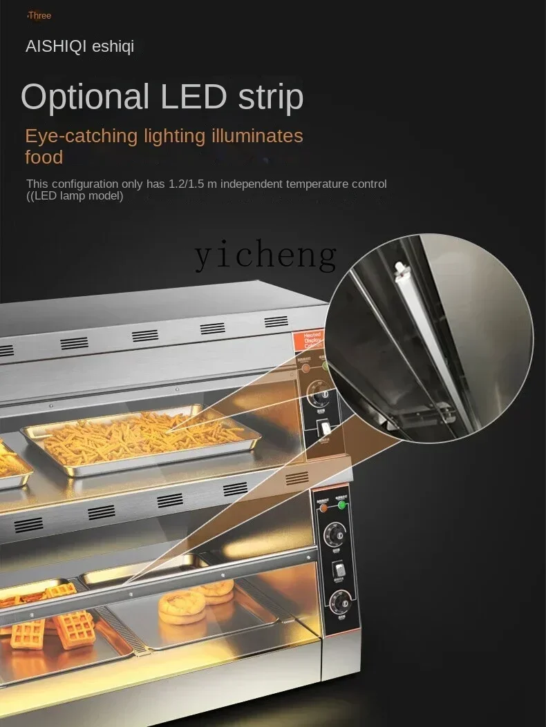 D17-2 Commercial Heated Display Cabinet Food Small Electric Heating Thermostat Display Cabinet
