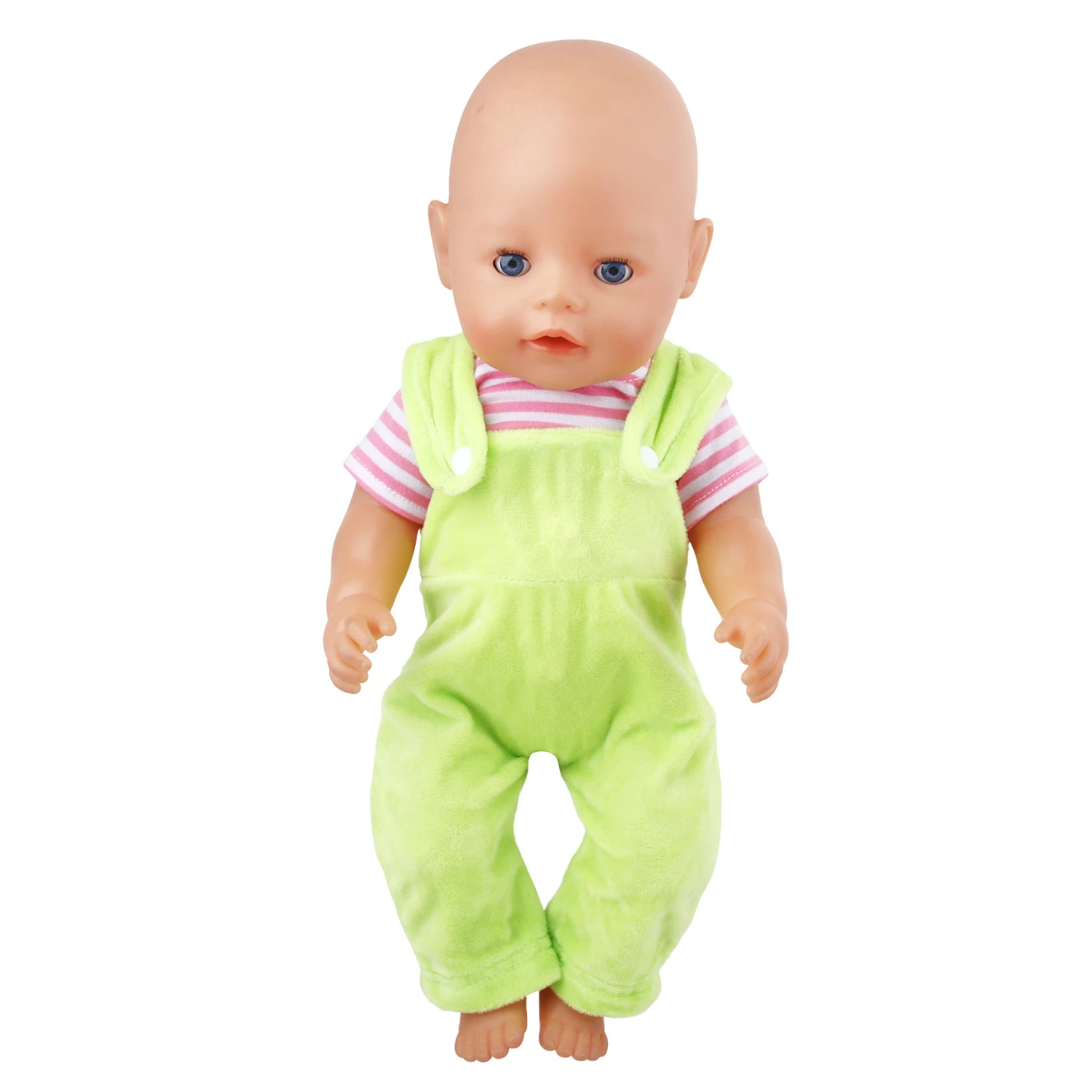 Vestiti per bambole t-shirt a righe + pagliaccetti vestito per bambola americana da 18 pollici Set di vestiti complessivi per 43cm Baby New Born & OG Doll Gift