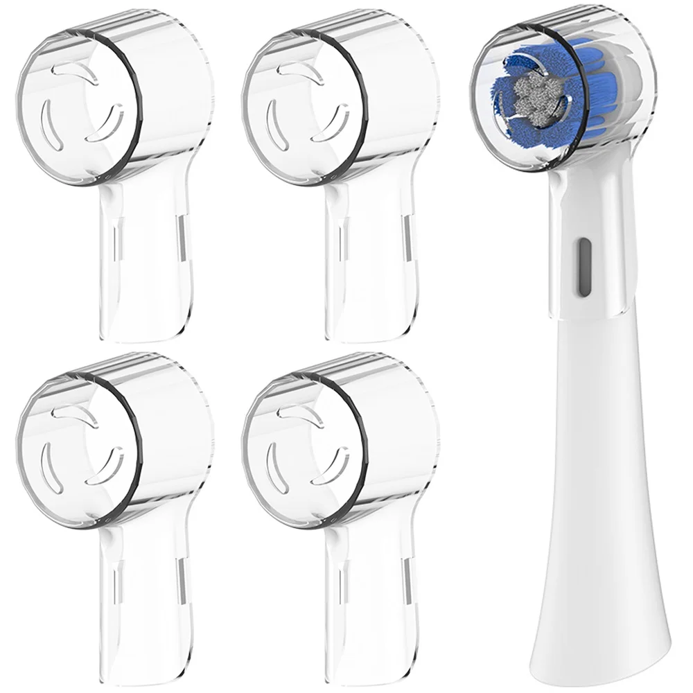 4x متوافقة مع رؤوس فرشاة الأسنان الكهربائية أورال بي آي أو، أغطية مقاومة للغبار، أغطية غطاء حماية لرؤوس فرشاة الأسنان المستديرة أورال بي