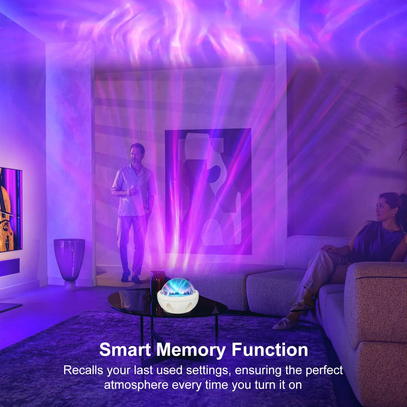Northern Light Projector RGB Atmosphere Night Lights Remote Control USB Aurora Projection Lamp 360 Rotate for Home Party Decor