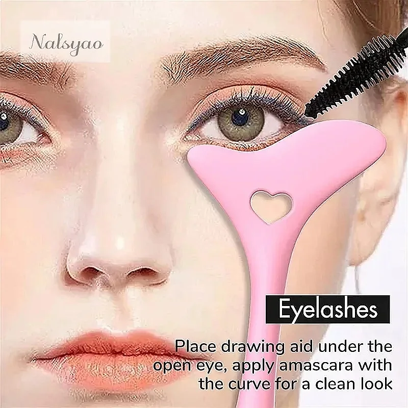 Reusable Silicone Eyeliner Stencil Wing Tips Makeup Multi-functional Eyeliner Aid Drawing Guide Lipstick Helper