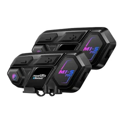 2 pieces Fodsports M1-S Pro Motorcycle Helmet Intercom Wireless Bluetooth Headset,Moto Interphone,10 Riders 2000M