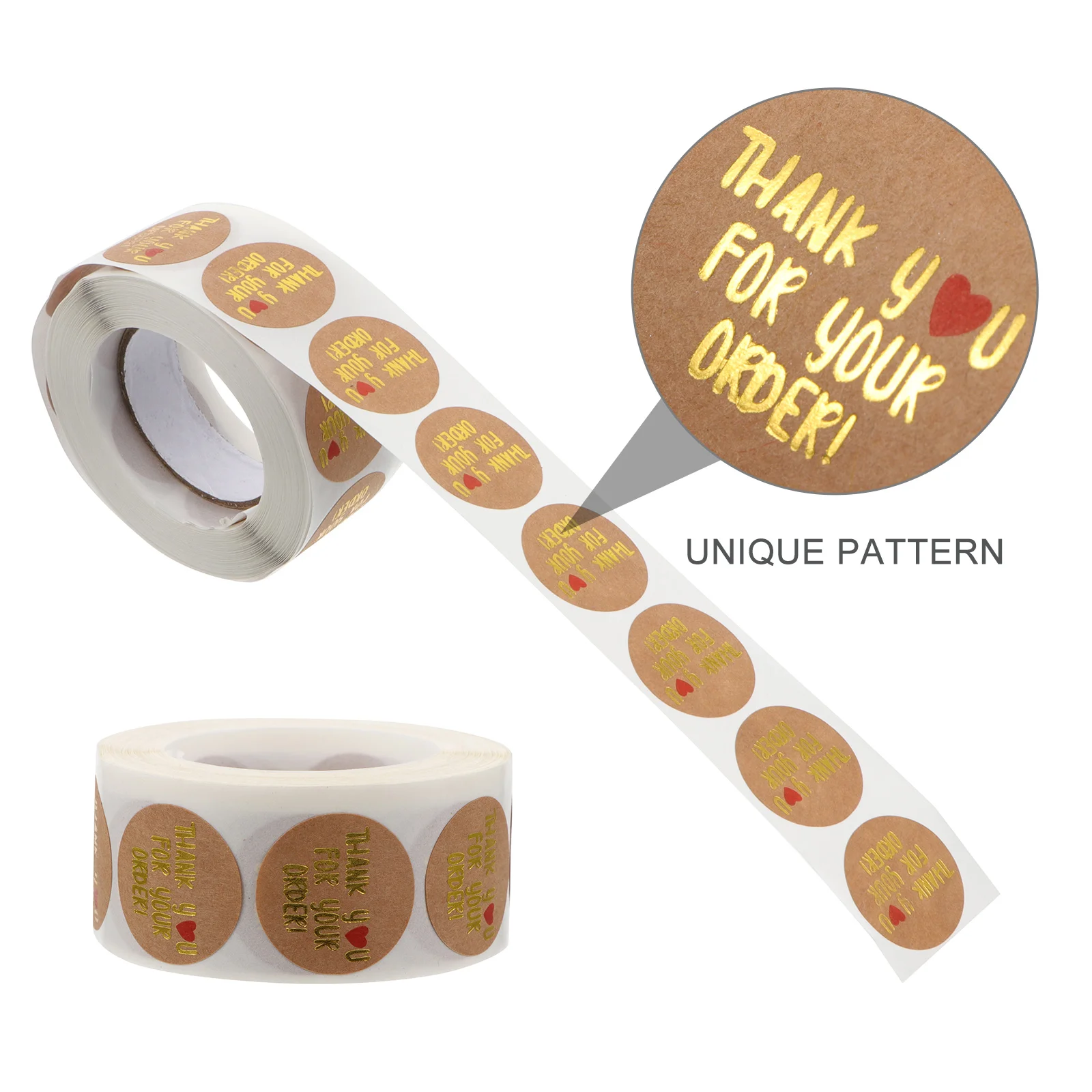 

2 Rolls Thank You Stickers Envelope Sealing Label Craft Decoration Paper Candy Wrapping