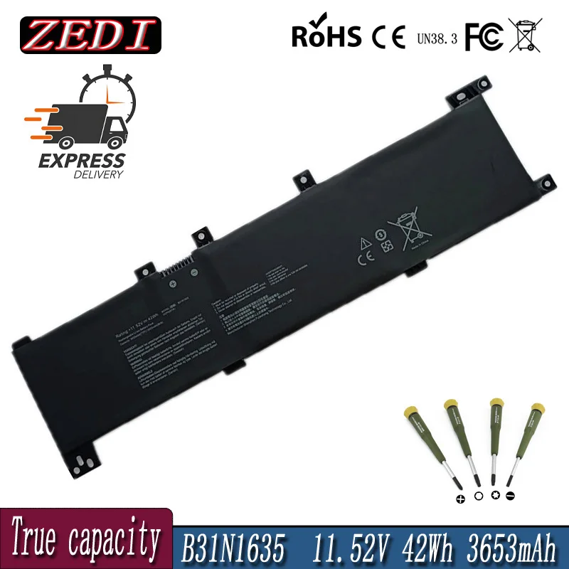 ZEDI B31N1635 New Laptop Battery For Asus VivoBook 17 X705UA X705NA X705NC X705UB X705UV R702UV N705UQ-EB76 A705UQ A705UA M705FN